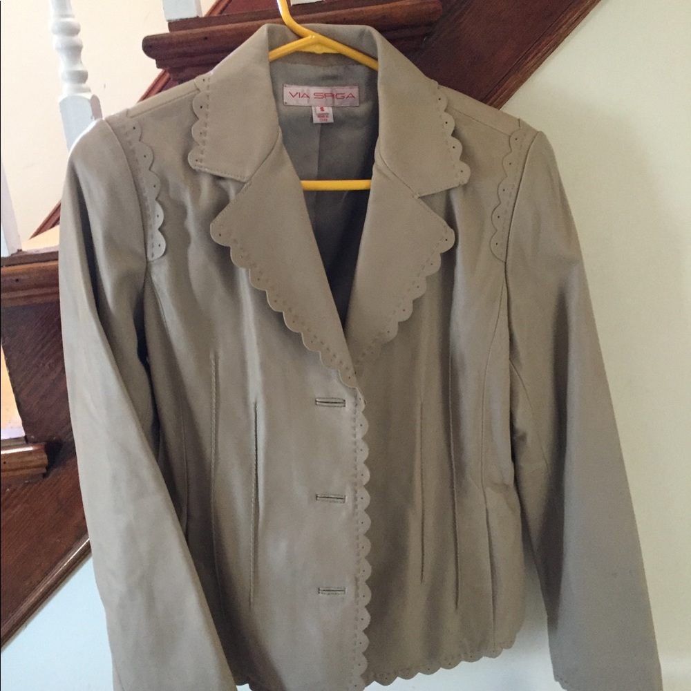 Via Spiga leather blazer